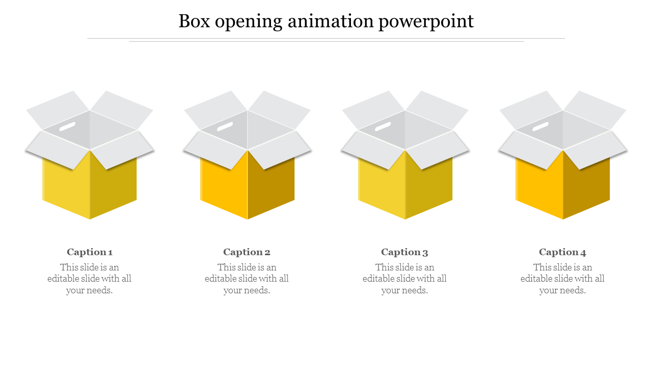 box opening animation powerpoint-4-Yellow